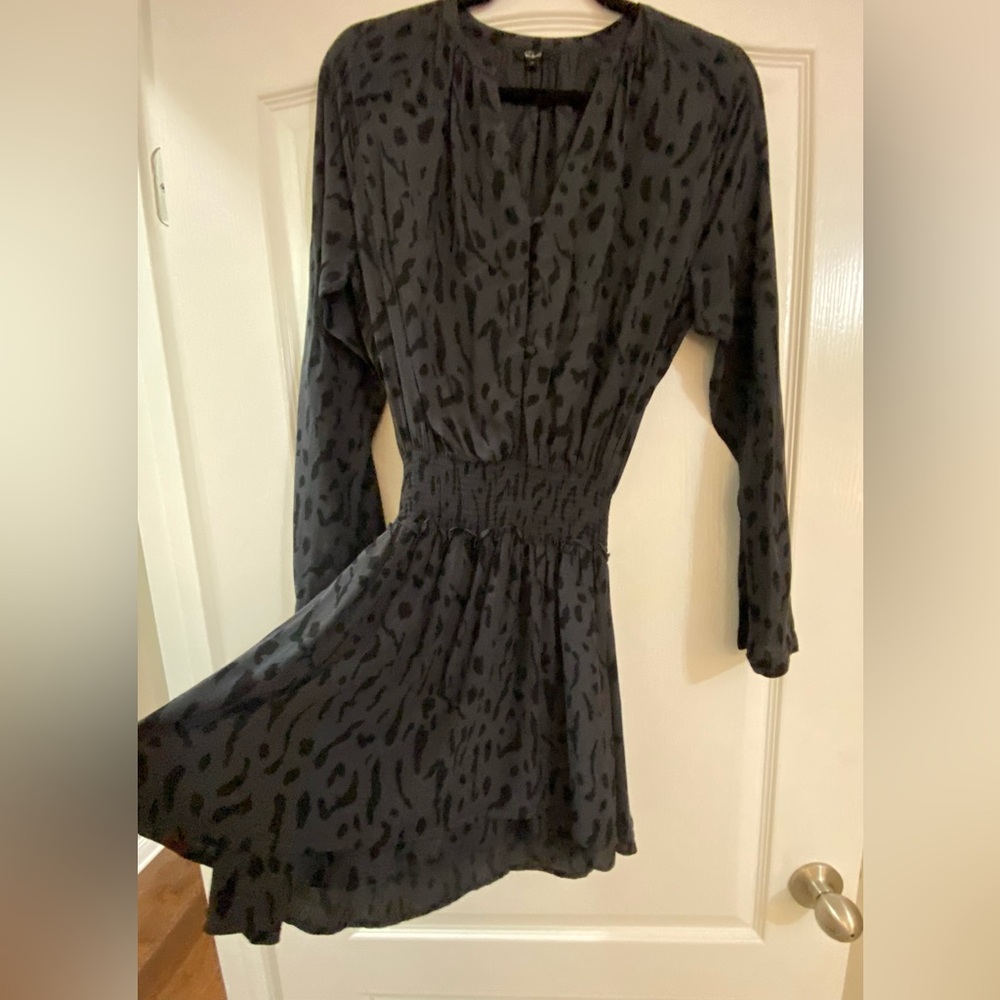 RAILS Jasmine Ash Cheetah Print Minidress From Revolve Clothing Long Sleeve XS